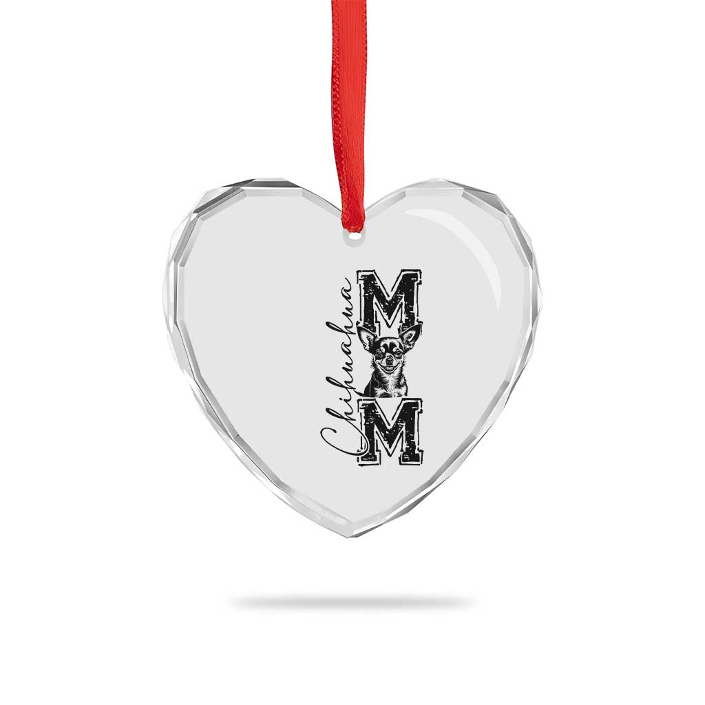 Chihuahua Mom Gift Heart Crystal Glass Ornament Mothers Day Dog Lover TS12 Print Your Wear
