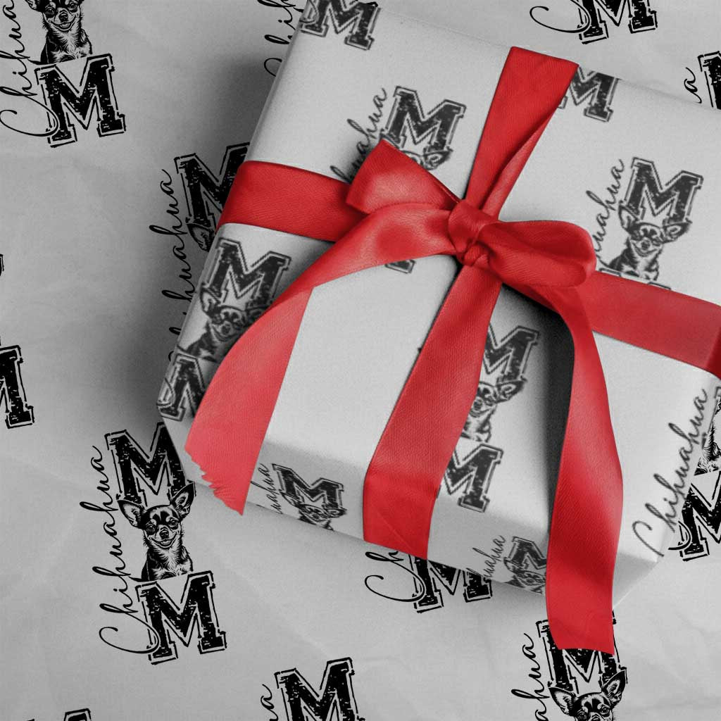 Chihuahua Mom Gift Wrapping Paper Roll Mothers Day Dog Lover TS12 White Print Your Wear