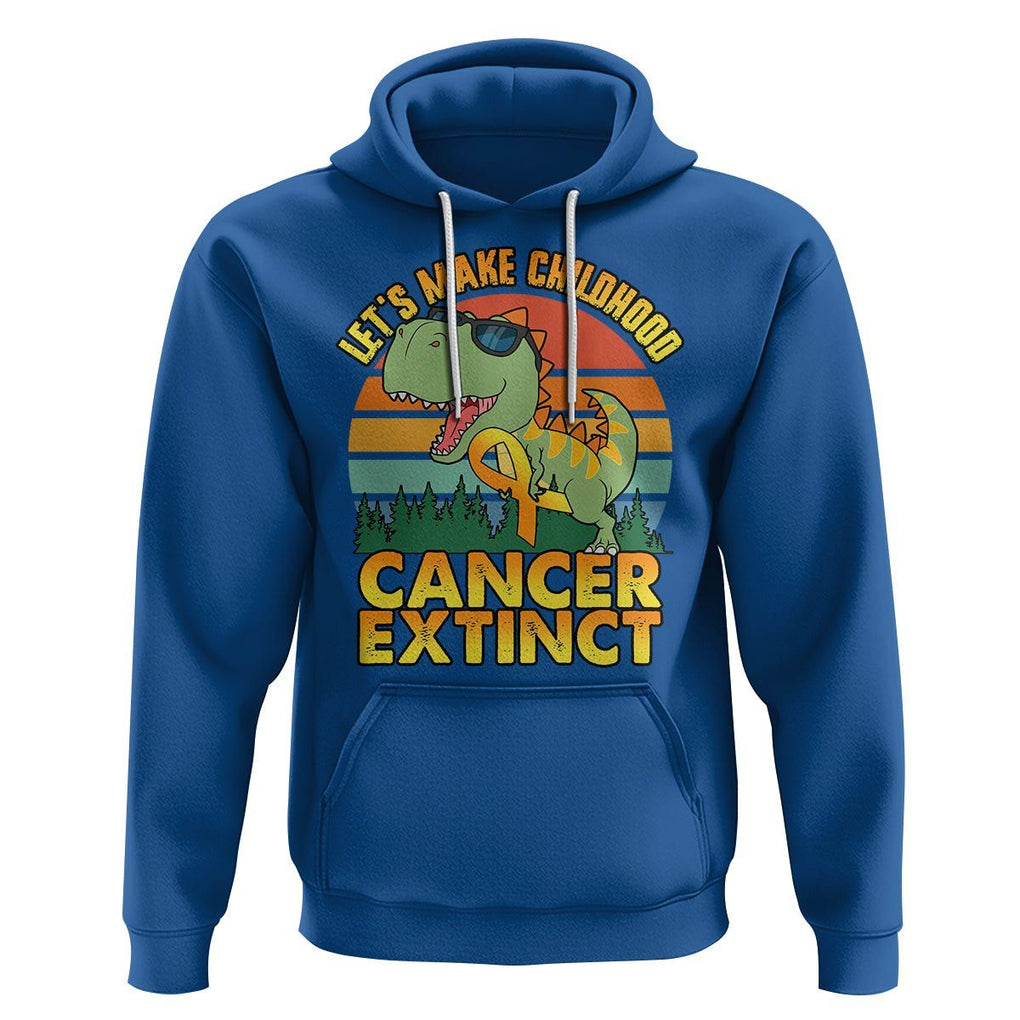 Childhood Cancer Awareness Hoodie Make Extinct Dinosaur Pediatric Cancer TS02 Royal Blue Printyourwear