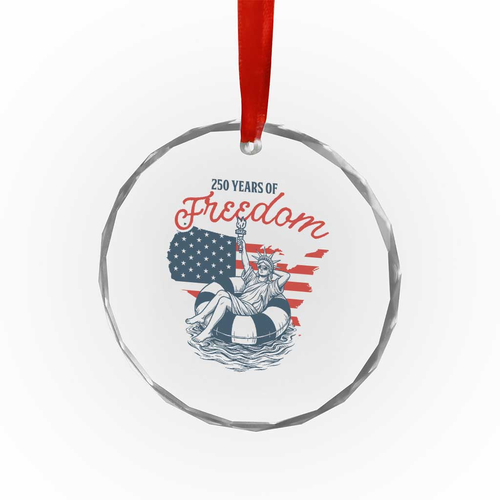 Chill The Fourth Out Crystal Glass Ornament Funny Statue of Liberty 4th of July TS14 Print Your Wear