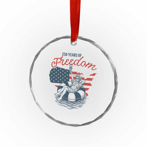 Chill The Fourth Out Crystal Glass Ornament Funny Statue of Liberty 4th of July TS14 Print Your Wear