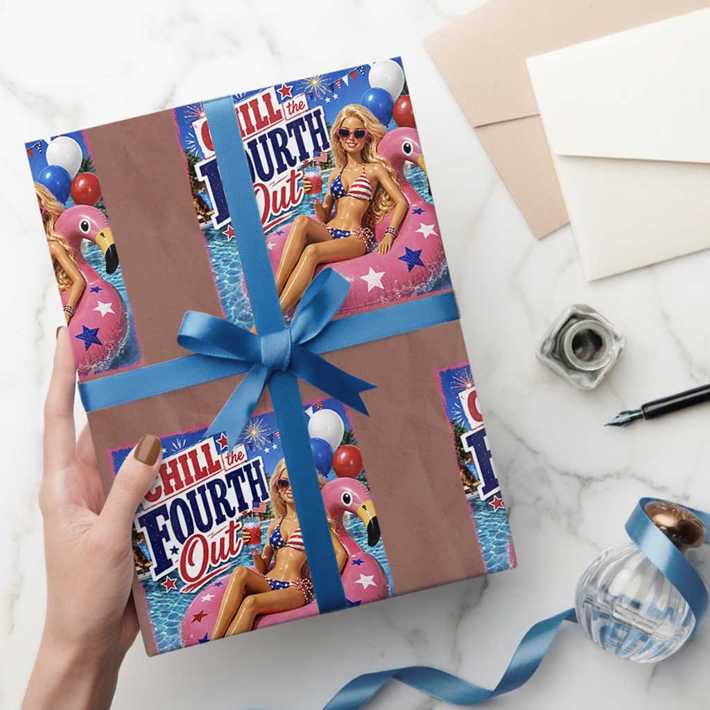 Chill The Fourth Out Doll Meme 4th of July Wrapping Paper Roll