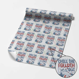 Chill The Fourth Out Wrapping Paper Roll Funny Alligator 4th Of July TS14 Christmas Plaid Print Your Wear