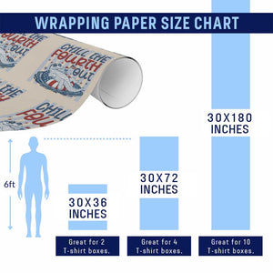 Chill The Fourth Out Wrapping Paper Roll Funny Alligator 4th Of July TS14 Print Your Wear