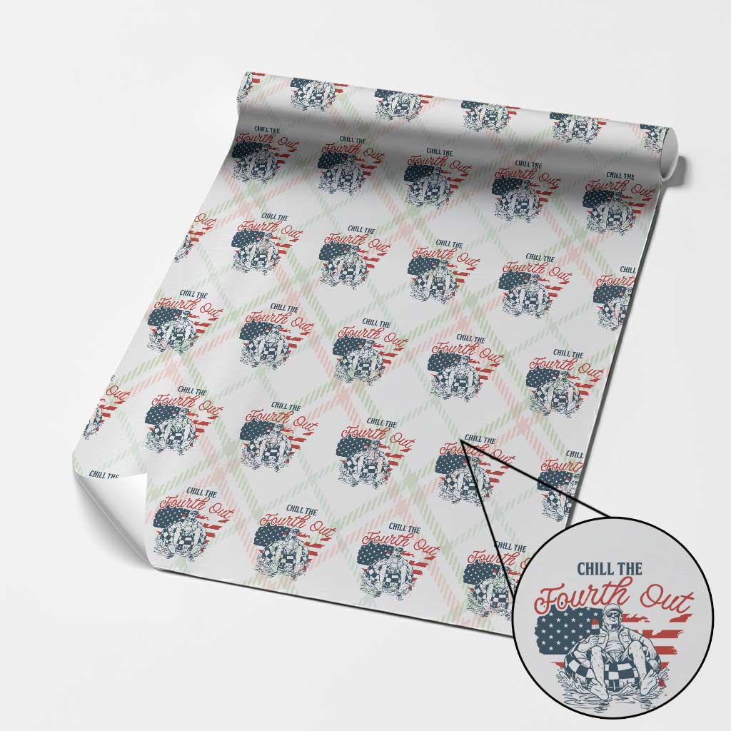 Chill The Fourth Out Wrapping Paper Roll Funny FDT 4th of July