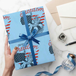 Chill The Fourth Out Wrapping Paper Roll Funny Statue of Liberty 4th of July