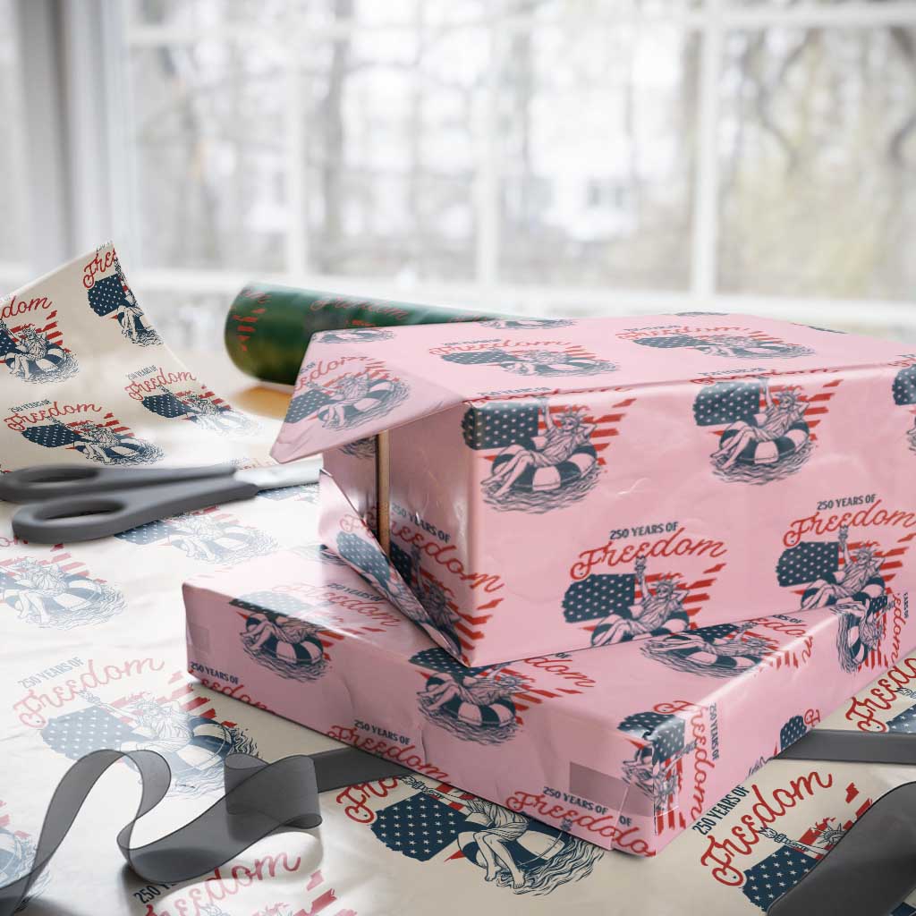 Chill The Fourth Out Wrapping Paper Roll Funny Statue of Liberty 4th of July