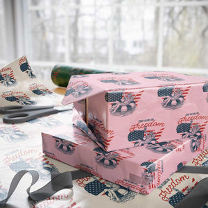 Chill The Fourth Out Wrapping Paper Roll Funny Statue of Liberty 4th of July