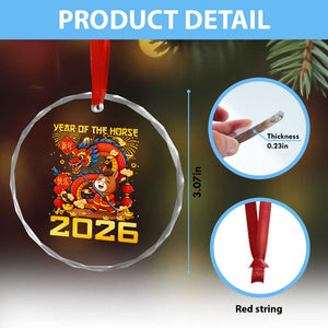 Chinese New Year 2026 Crystal Glass Ornament LYE Year of The Horse TS10 Print Your Wear