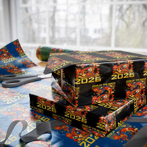 Chinese New Year 2026 Wrapping Paper Roll LYE Year of The Horse TS10 Black Print Your Wear