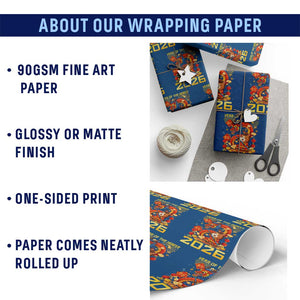 Chinese New Year 2026 Wrapping Paper Roll LYE Year of The Horse TS10 Print Your Wear