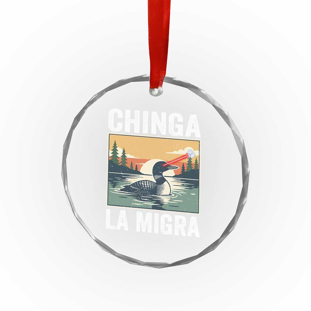 Chinga La Migra Crystal Glass Ornament Minnesota Loon Laser Ice Cube Political Protest TS11 Print Your Wear