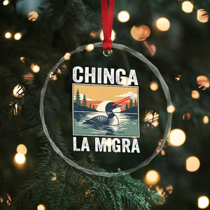 Chinga La Migra Crystal Glass Ornament Minnesota Loon Laser Ice Cube Political Protest TS11 Print Your Wear