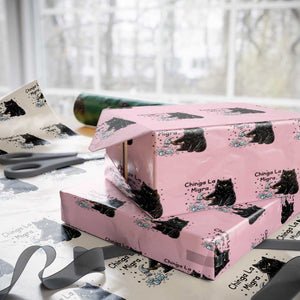 Chinga La Migra Wrapping Paper Roll Funny Cat Immigration Support TS12 Light Pink Print Your Wear