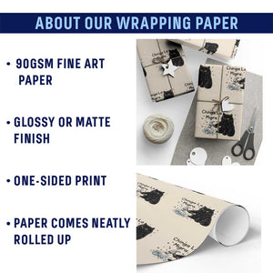 Chinga La Migra Wrapping Paper Roll Funny Cat Immigration Support TS12 Print Your Wear
