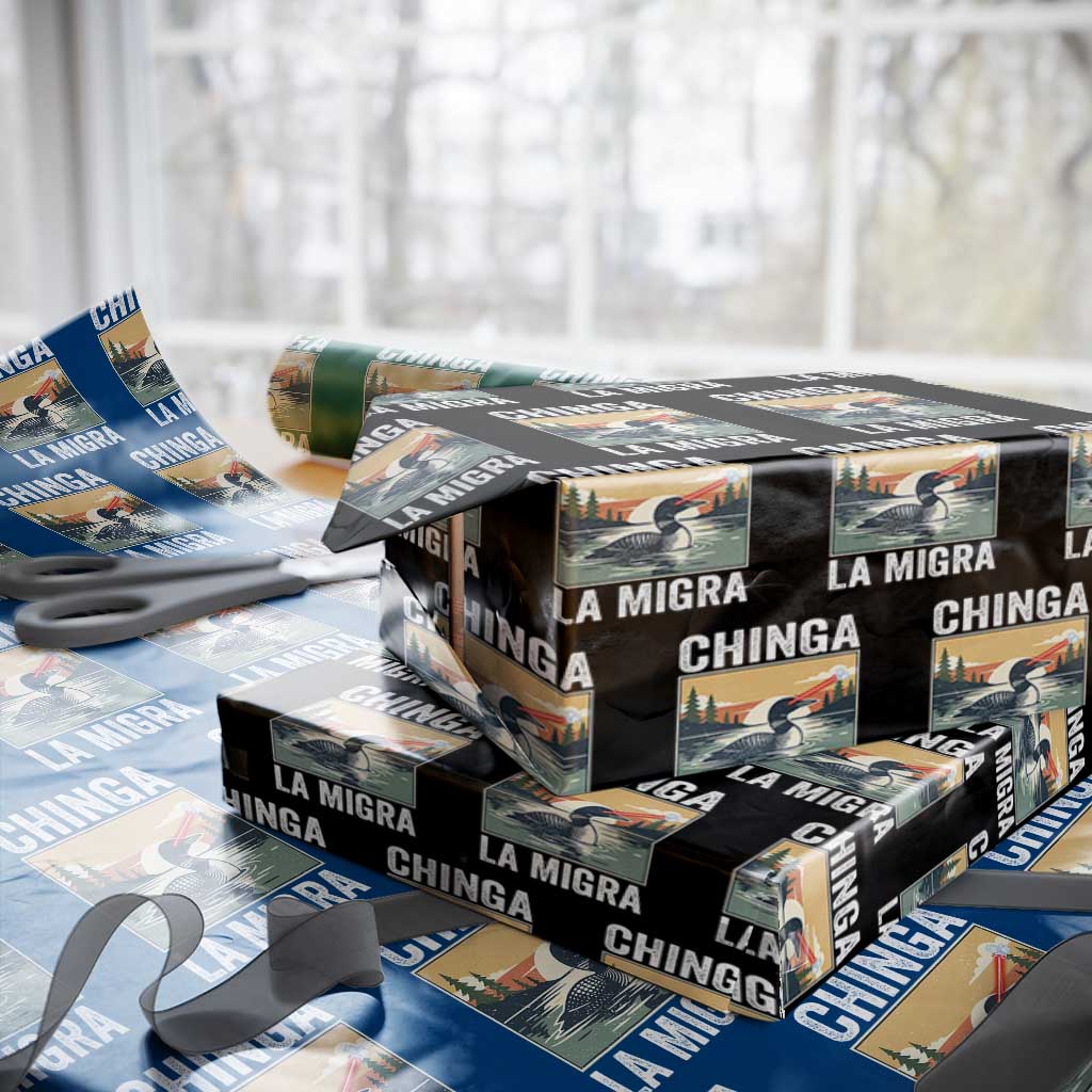 Chinga La Migra Wrapping Paper Roll Minnesota Loon Laser Ice Cube Political Protest TS11 Black Print Your Wear
