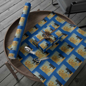 Chinga la Migra Wrapping Paper Roll Subtle FDT Black Cat Meme Van Gogh Art TS10 Blue Print Your Wear