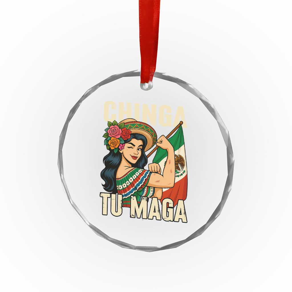 Chinga Tu Maga Protest Crystal Glass Ornament Funny Mexican Women TS14 Print Your Wear