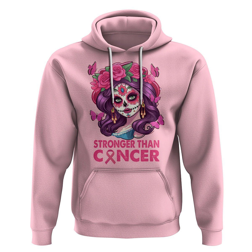 Chingona Breast Cancer Warrior Hoodie Mexican Pink Ribbon Stronger Than Breast Cancer TS02 Light Pink Printyourwear