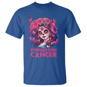 Chingona Breast Cancer Warrior T Shirt Mexican Pink Ribbon Stronger Than Breast Cancer TS02 Royal Blue Printyourwear