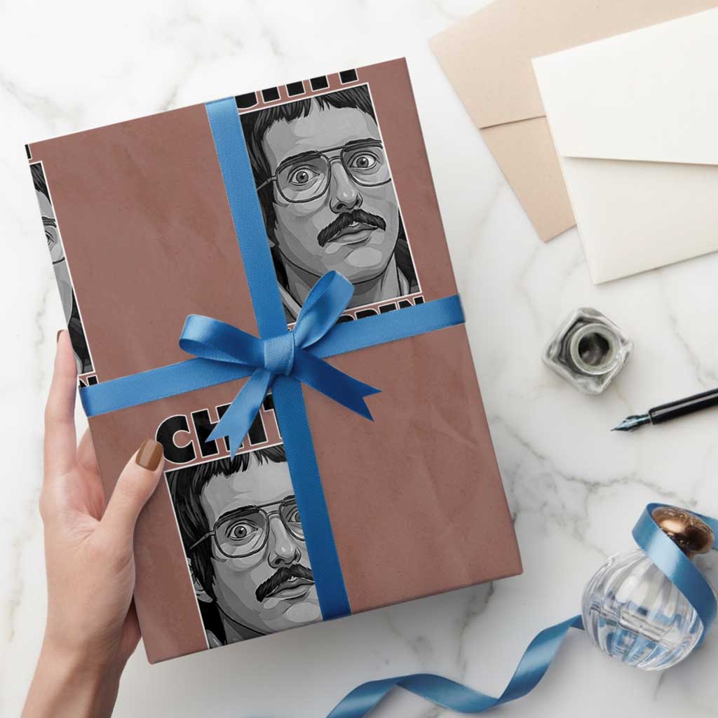 Chit Happens Meme Wrapping Paper Roll Funny Weird Guy Meme Unhinged Humor Energy TS02 Mocha Print Your Wear