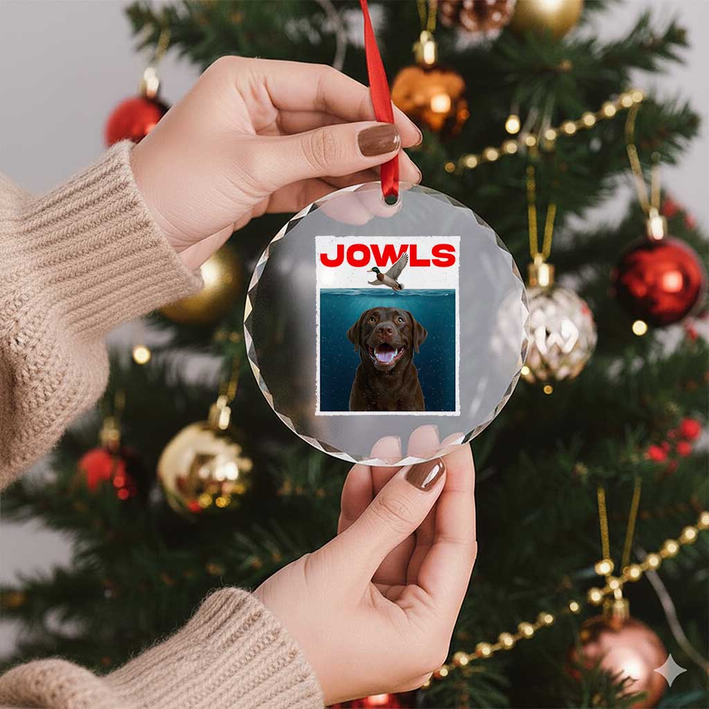 Chocolate Labrador Retriever Crystal Glass Ornament Funny Jowls Horror Dog Poster TS12 Print Your Wear