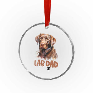 Chocolate Labrador Retriever Dad Crystal Glass Ornament Dog Lover Gift TS12 Print Your Wear