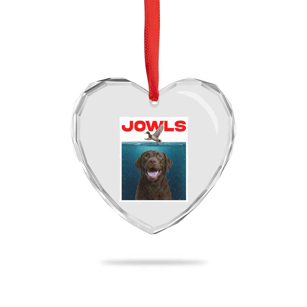 Chocolate Labrador Retriever Heart Crystal Glass Ornament Funny Jowls Horror Dog Poster TS12 Print Your Wear