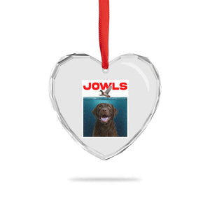Chocolate Labrador Retriever Heart Crystal Glass Ornament Funny Jowls Horror Dog Poster TS12 Print Your Wear