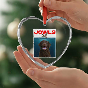 Chocolate Labrador Retriever Heart Crystal Glass Ornament Funny Jowls Horror Dog Poster TS12 Print Your Wear