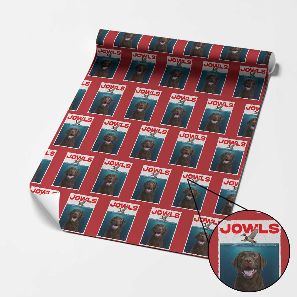 Chocolate Labrador Retriever Wrapping Paper Roll Funny Jowls Horror Dog Poster TS12 Red Print Your Wear