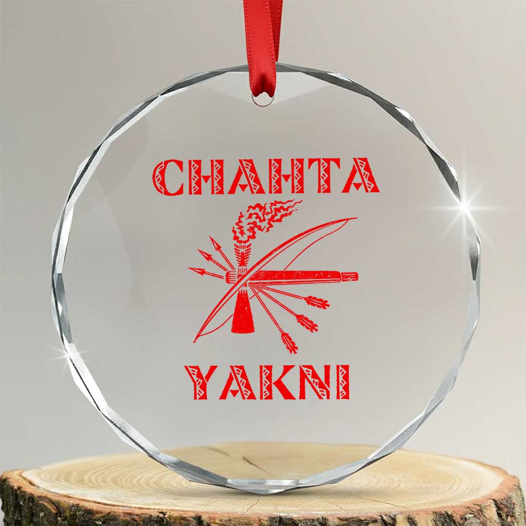 Choctaw Nation Chahta Yakni Native American Crystal Glass Ornament