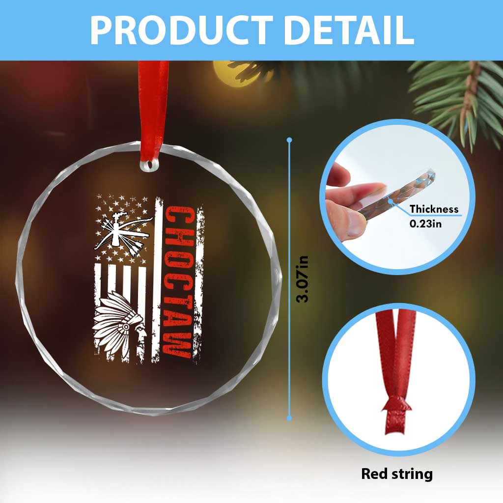 Choctaw Tribe Native American Day Indigenous Peoples Day Crystal Glass Ornament TS14 Print Your Wear