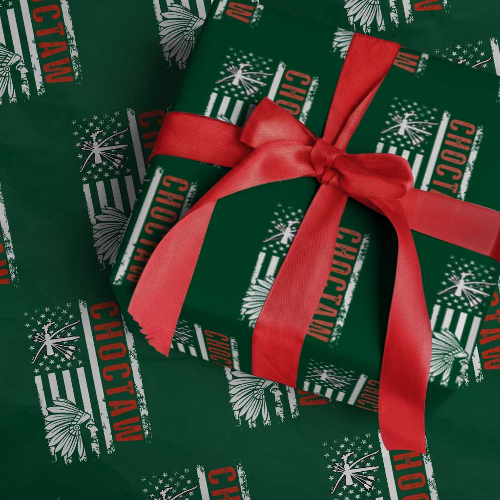Choctaw Tribe Native American Day Indigenous Peoples Day Wrapping Paper Roll TS14 Green Print Your Wear