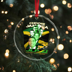 Choose Jamaica JLP Supporter Crystal Glass Ornament Patriotic Leaders Jamaica Jamaica Labor Party Politics TS02 Print Your Wear