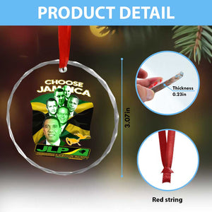 Choose Jamaica JLP Supporter Crystal Glass Ornament Patriotic Leaders Jamaica Jamaica Labor Party Politics TS02 Print Your Wear