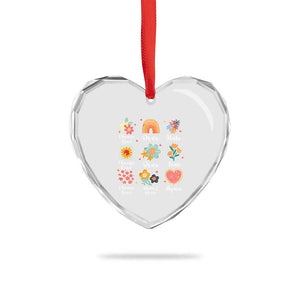 Choose Love Over Hate Fear Over And Over Again Heart Crystal Glass Ornament Floral Inspirational Peace TS11 Print Your Wear