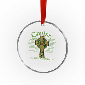 Christ St Patrick Pray For Us Christian Catholic Religious Celtic Cross Crystal Glass Ornament TS11 Print Your Wear