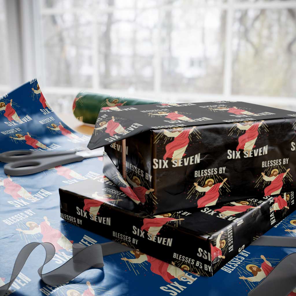 Christian 67 Meme Wrapping Paper Roll Blesses By Six Seven Funny TS14 Black Print Your Wear