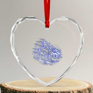 Christian Baptism Heart Crystal Glass Ornament Left It In The Water Matthew 28 19 TS10 Transparent Glass 3'' Heart Print Your Wear