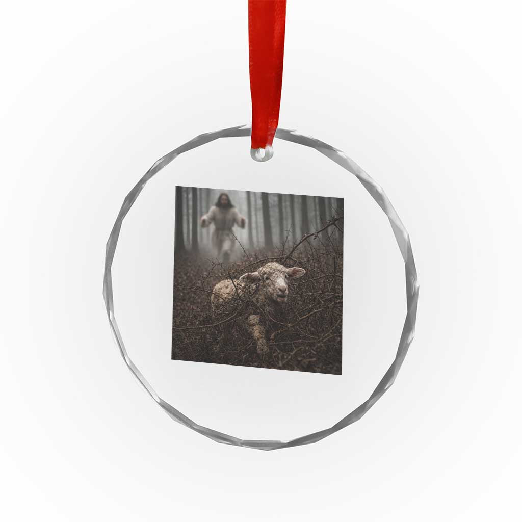 Christian Biblical Parable Of Lost Sheep Scene Crystal Glass Ornament Funny Photo TS11 Print Your Wear