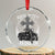 Christian Biker Crystal Glass Ornament Ride With Jesus Religious Faith Motorcycle Rider TS11 Transparent Glass 3'' Circle Print Your Wear