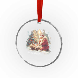 Christian Christmas Crystal Glass Ornament Jesus I Am The Reason Santa I Am The Season TS11 Print Your Wear