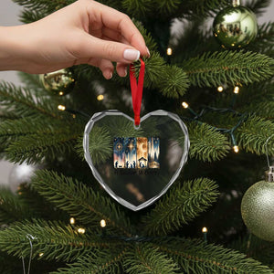 Christian Christmas Heart Crystal Glass Ornament A Savior Is Born Jesus Nativity Scene TS11 Print Your Wear