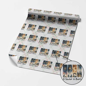 Christian Christmas Wrapping Paper Roll A Savior Is Born Jesus Nativity Scene TS11 Christmas Plaid Print Your Wear