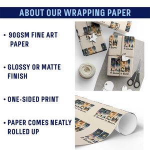 Christian Christmas Wrapping Paper Roll A Savior Is Born Jesus Nativity Scene TS11 Print Your Wear