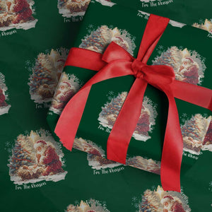 Christian Christmas Wrapping Paper Roll Jesus I Am The Reason Santa I Am The Season TS11 Green Print Your Wear