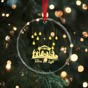Christian Crystal Glass Ornament Follow the Light Christ Xmas Light TS09 Print Your Wear