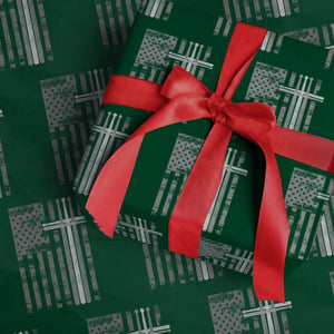 Christian Drummer Wrapping Paper Roll American Flag Drumsticks Religious Faith Cross Patriotic TS10 Green Print Your Wear