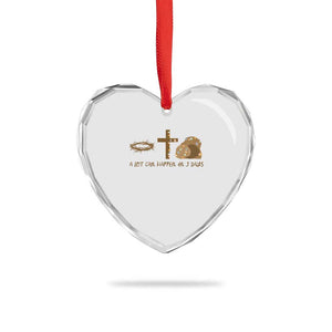 Christian Easter Heart Crystal Glass Ornament A Lot Can Happen In Three Days TS10 Print Your Wear